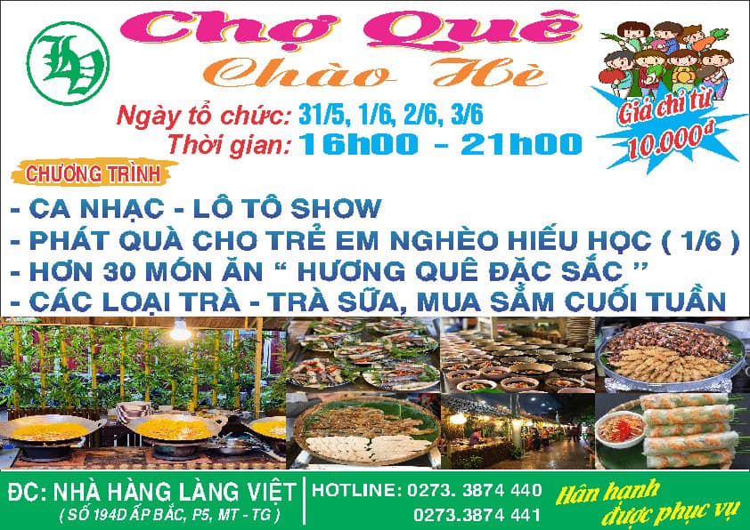 Bùng nổ phiên CHỢ QUÊ “Chào Hè” tại Nhà Hàng Làng Việt