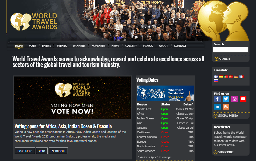 Hãy bình chọn cho Du lịch Việt Nam tại World Travel Awards 2023!